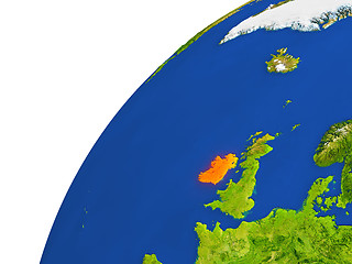 Image showing Country of Ireland satellite view