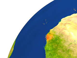 Image showing Country of Guinea-Bissau satellite view