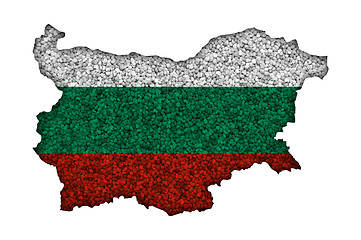 Image showing Textured map of Bulgaria in nice colors