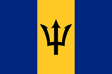 Image showing Colored flag of Barbados