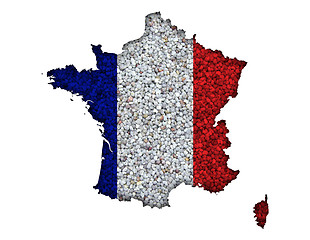 Image showing Textured map of France in nice colors