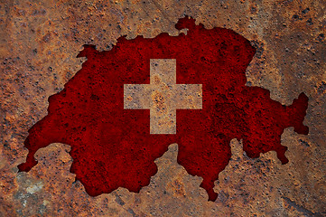 Image showing Textured map of Switzerland  in nice colors