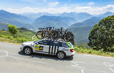 Image showing Technical Car of MTN-Qhubeka Team - Tour de France 2015