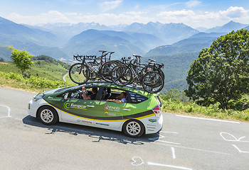 Image showing Technical Car of Europcar Team - Tour de France 2015