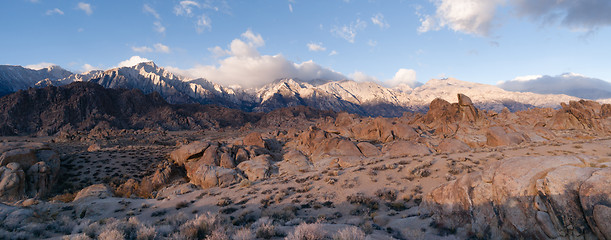 Image showing California Alpine Panoramic Alabama Hills Sierra Nevada Range Ca