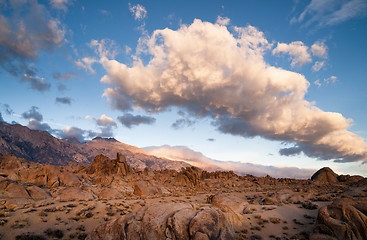 Image showing Golden Rocks Alabama Hills Sierra Nevada Range California