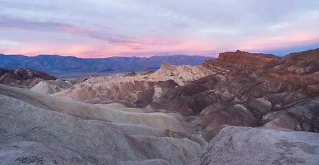 Image showing Rugged Badlands Amargosa Mountain Range Death Valley Zabriske Po