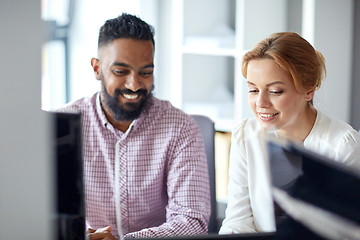 Image showing happy business team working at office