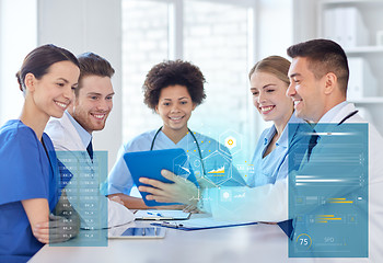 Image showing group of happy doctors meeting at hospital office