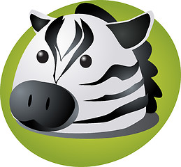 Image showing Cartoon zebra