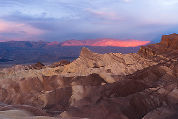 Image showing Rugged Badlands Amargosa Mountain Range Death Valley Zabriske Po