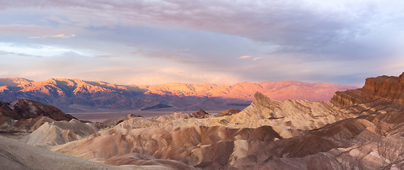 Image showing Rugged Badlands Amargosa Mountain Range Death Valley Zabriske Po