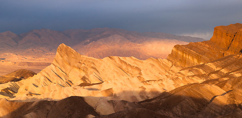 Image showing Rugged Badlands Amargosa Mountain Range Death Valley Zabriske Po