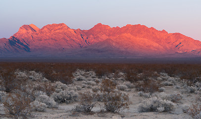 Image showing Providence Mountains Fountain Peak Mojave Desert Landscape