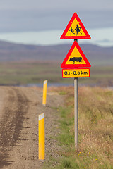 Image showing Warning signs in Iceland