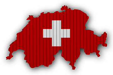 Image showing Textured map of Switzerland  in nice colors