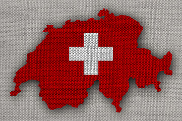 Image showing Textured map of Switzerland  in nice colors