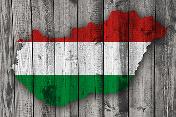 Image showing Textured map of Hungary in nice colors