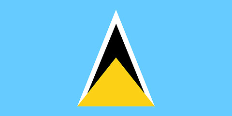 Image showing Colored flag of Saint Lucia