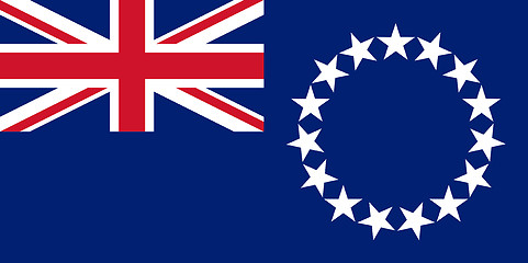 Image showing Colored flag of the Cook Islands