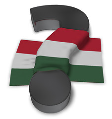 Image showing question mark and flag of hungary - 3d illustration