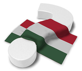 Image showing question mark and flag of hungary - 3d illustration