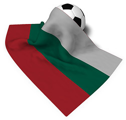 Image showing soccer ball and flag of bulgaria - 3d rendering