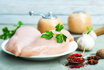 Image showing raw chicken fillet