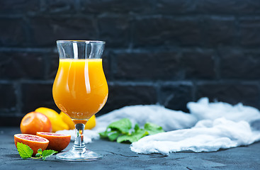 Image showing orange juice and orange