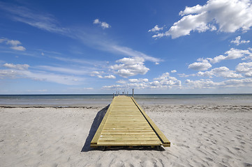 Image showing Bridge on beach