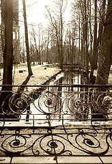 Image showing old bridge in the park