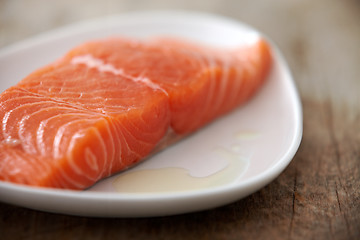 Image showing fresh raw salmon fillet