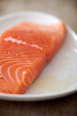 Image showing fresh raw salmon fillet