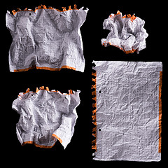 Image showing Crumpled white sheet of paper