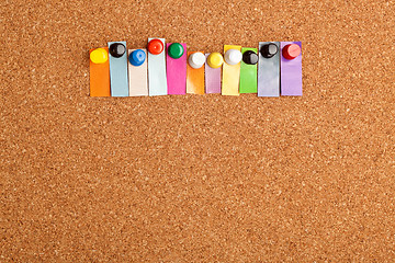 Image showing Cork board and colorful heading for eleven letter word 