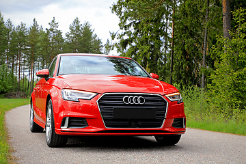 Image showing New Red Audi A3 Sedan 2017