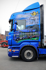 Image showing Beautifully Customized Scania Logging Truck