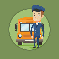 Image showing School bus driver vector illustration.