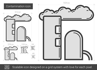 Image showing Contamination line icon.