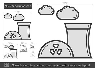 Image showing Nuclear pollution line icon.