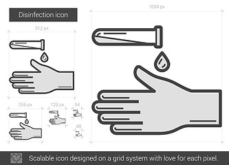 Image showing Disinfection line icon.