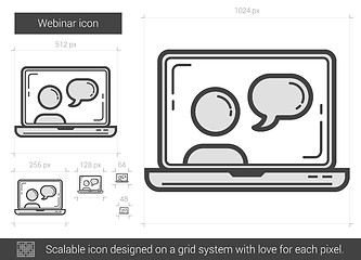 Image showing Webinar line icon.