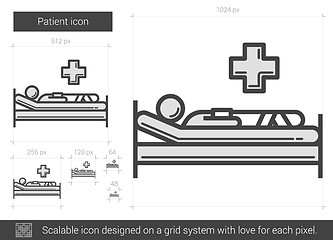 Image showing Patient line icon.