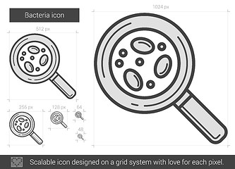 Image showing Bacteria line icon.