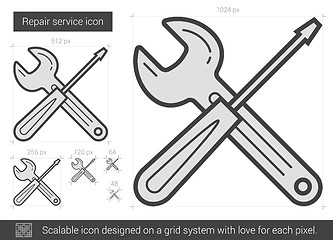 Image showing Repair service line icon.