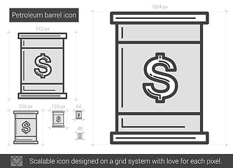 Image showing Petroleum barrel line icon.