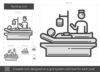 Image showing Nursing line icon.