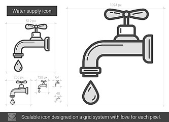 Image showing Water supply line icon.