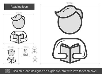 Image showing Reading line icon.