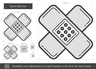 Image showing Band aid line icon.